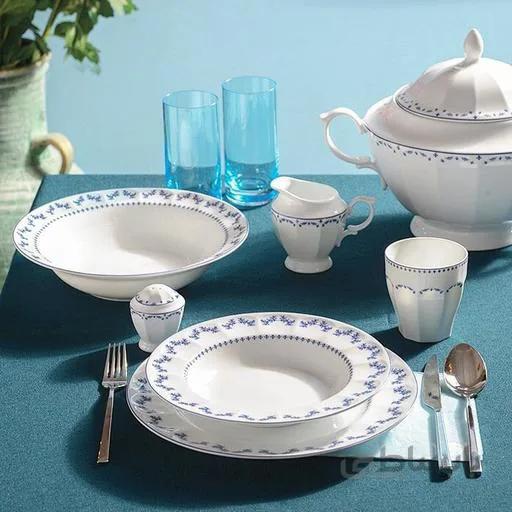 سرویس چینی زرین 6 نفره غذاخوری فرانسیس سرمه ای (29 پارچه) ا Zarin Iran Neo-Classic Francis 29 Pieces FDC Dinnerware Set