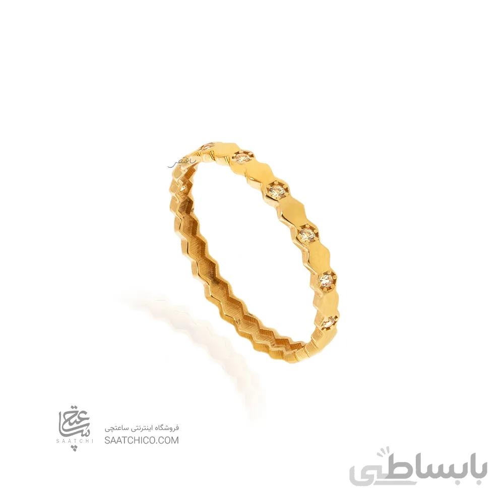 انگشتر طلا طرح Bee My Love مدل نگین دار کد CR541