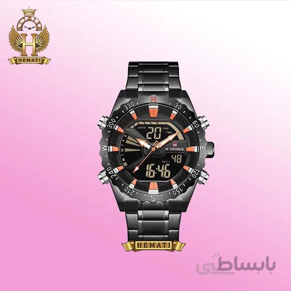 ساعت مچی مردانه نیوی فورس Naviforce NF9136M ایندکس نارنجی
