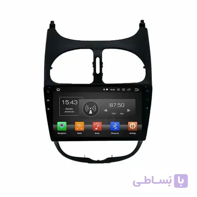 دستگاه پخش پژو 206 اندروید 9 اینچی