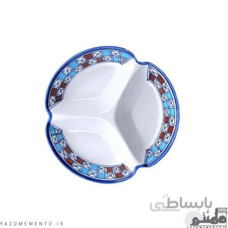 سرویس اردو خوری چینی مدل سه تکه طرح شطرنجی