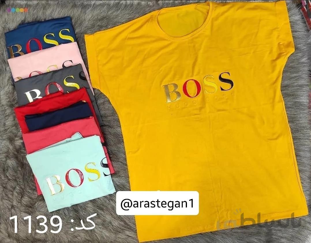تیشرت قواره دار زنانه طرح BOSS