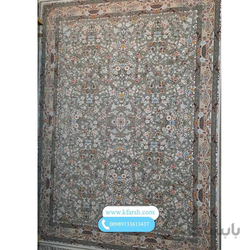 فرش ۱۲۰۰شانه طرح کیمیای سعات (افشان نقره ای)