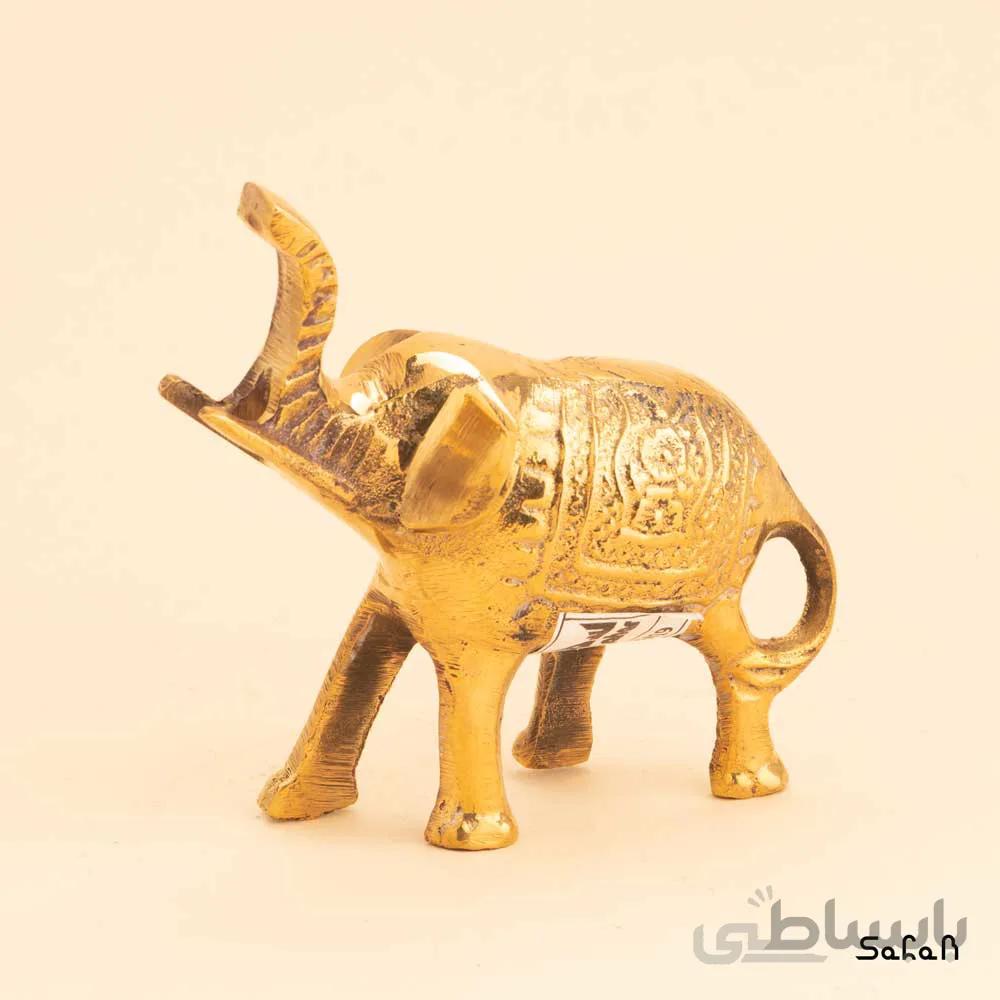 مجسمه برنجی طلایی مدل فیل هپی سایز 2