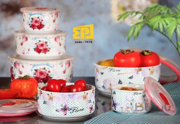 ۳ تیکه ماکروفری فیریزری درب دار
