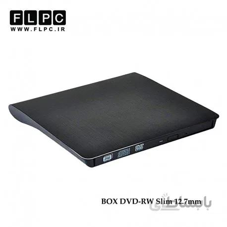 باکس دی وی دی رایتر اکسترنال یو اس بی 2.0 اسلیم 12.7 میلی متر مشکی BOX External DVDRW Slim 12.7mm ECD819 - USB2