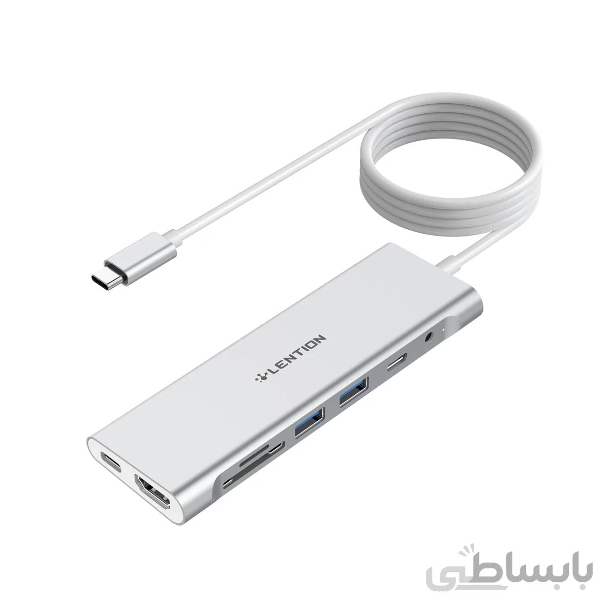 هاب 8 پورت LENTION USB-C سری SAILINGمدل C37-1M