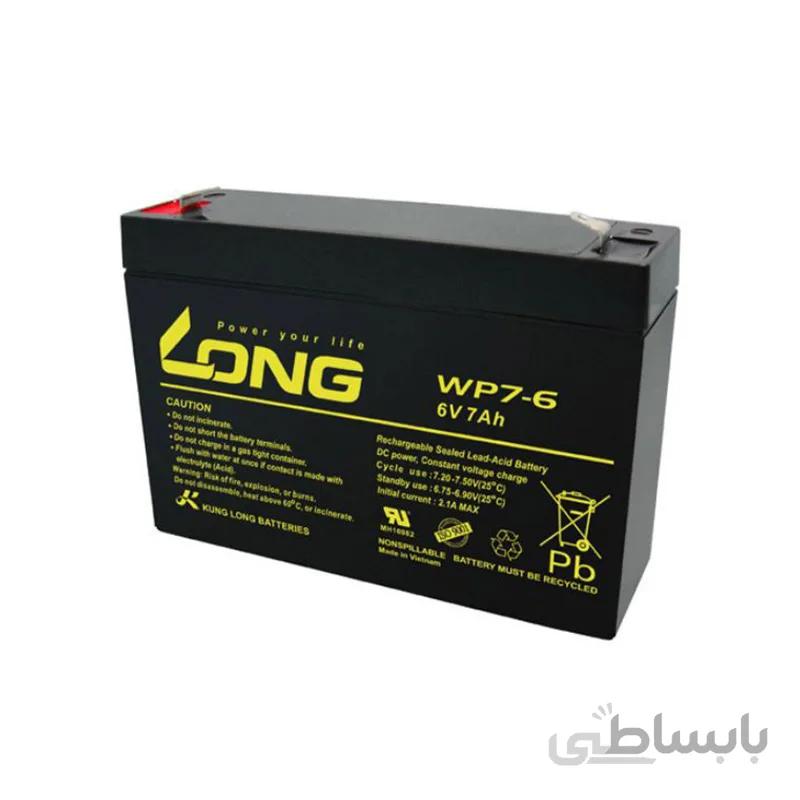 باتری یو پی اس6 ولت 7 آمپر ساعت لانگ مدل WP7-6