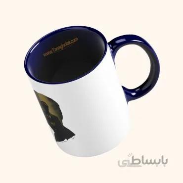 ماگ سرامیکی چاپی طرح Peaky Blinders سفید و سرمه ای