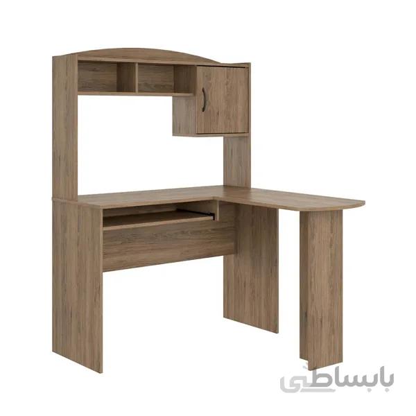میز کامپیوتر ال دار +کتابخانه دار مدل آنتیک 2