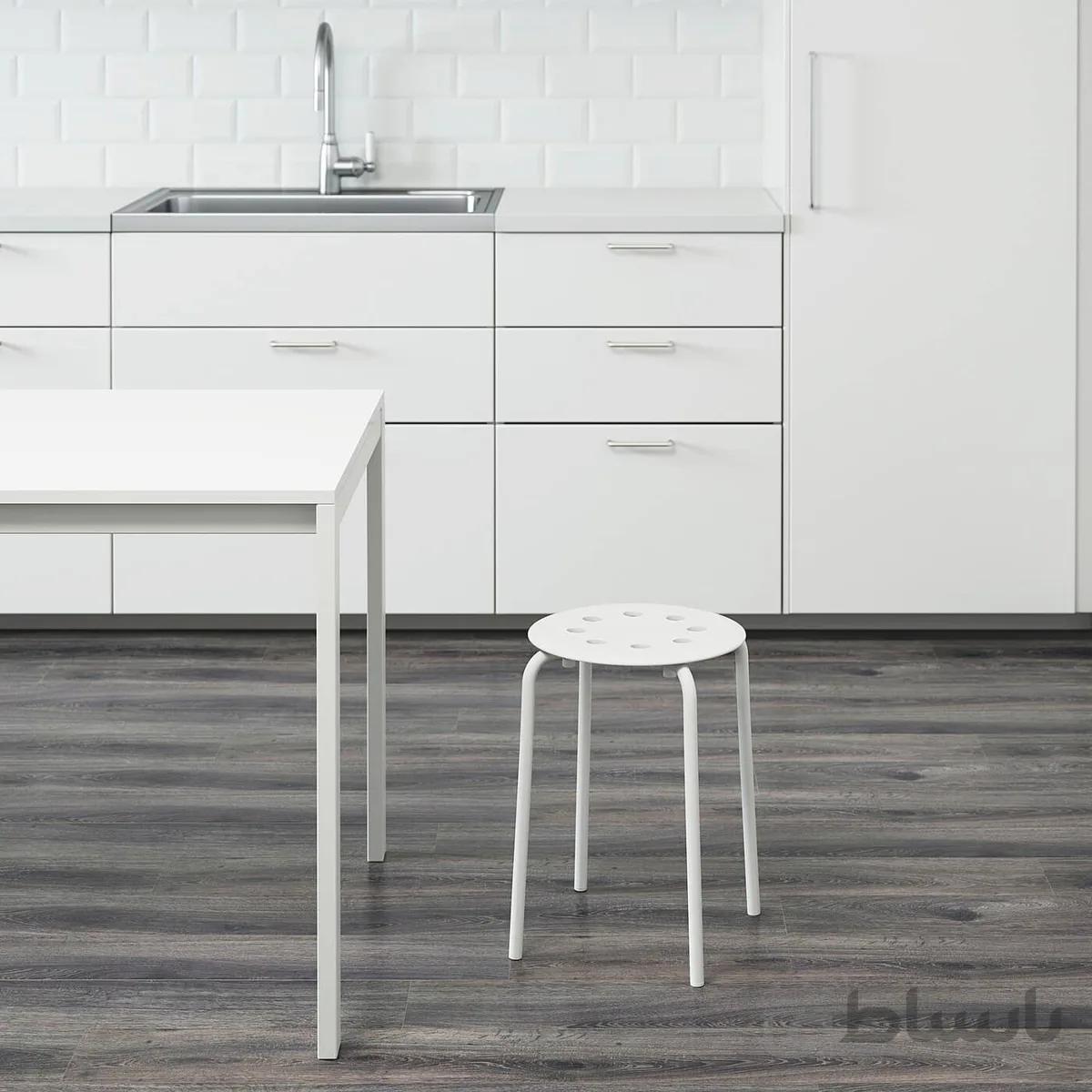 چهارپایه سفید ایکیا 90184047 ikea marius stool,white