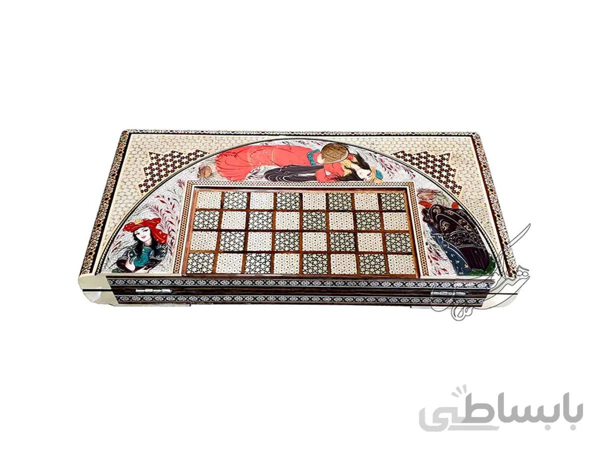 تخته نرد و شطرنج خاتم کاری