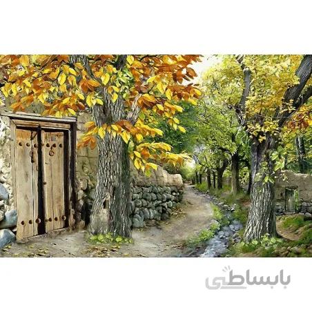نخ و نقشه تابلو فرش طبیعت کد 53