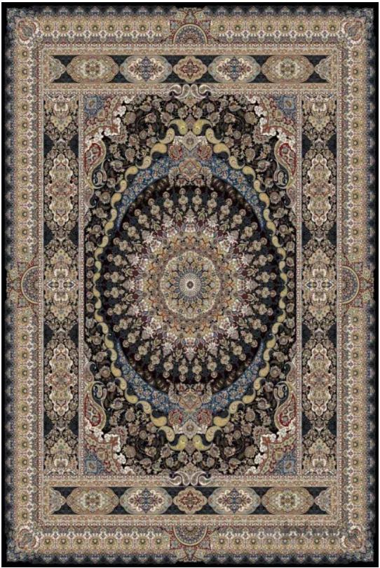 فرش ستاره کویر یزد طرح A-011-1199 هزار و یک شب زمینه سرمه ای ا kavir-hzaryekshab21-c-9