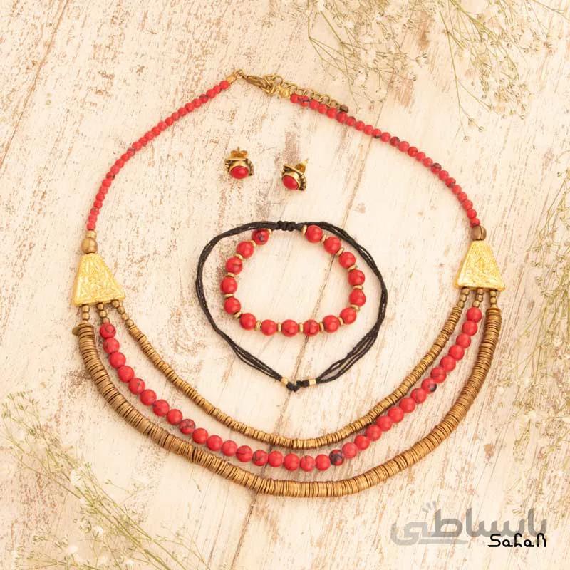 نیم ست پولکی هندی
