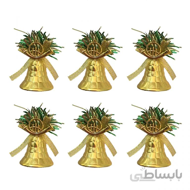 آویز زنگوله کریسمس بسته 6 عددی مدل STCH192
