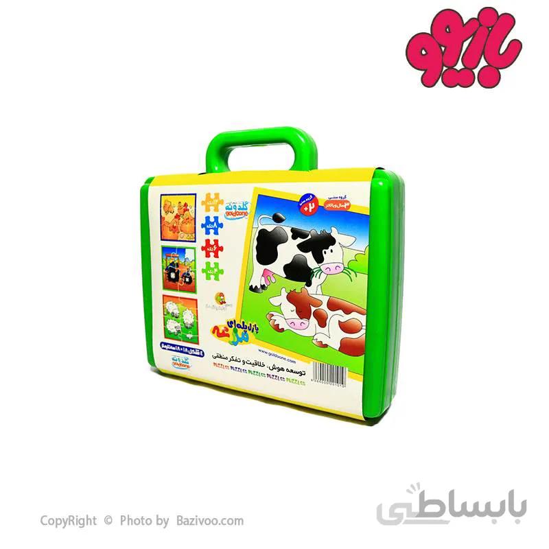 بازی آموزشی پازل پله ای مزرعه گلدونه