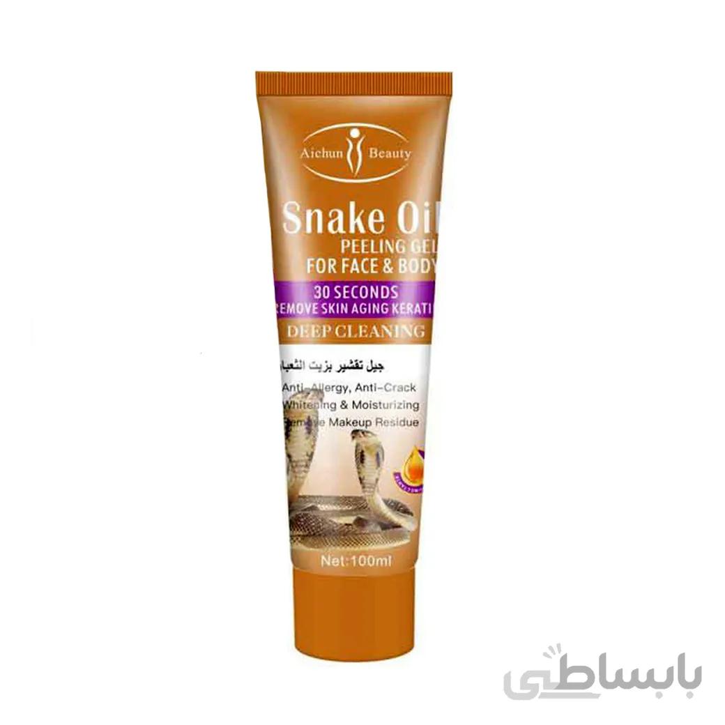 اسکراب صورت و بدن Aichun Beauty ایچون بیوتی مدل روغن مار 100 میل ا Aichun Beauty Scrub Skin Snake Oil 100ml