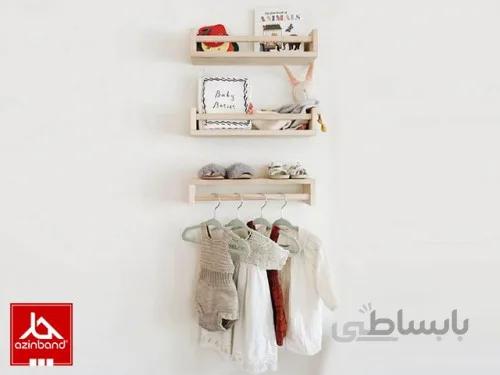 شلف دیواری چوبی ا شلف دیواری با چوب درختان میوه یا جنگلی