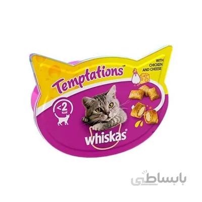 تشویقی Whiskas مخصوص گربه تهیه شده از مرغ وپنیر-60گرم