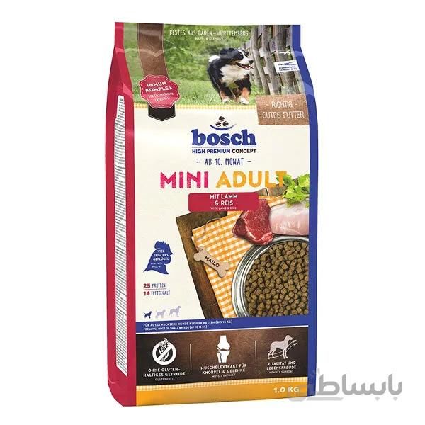 غذای سگ مینی ادالت بره و برنج بوش – Bosch mini adult lamm Reis