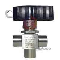 شیر بال ولو سه راهی سوئیچ لاک 1/4 دارای دسته قفلی SS-43GXLF4-LL