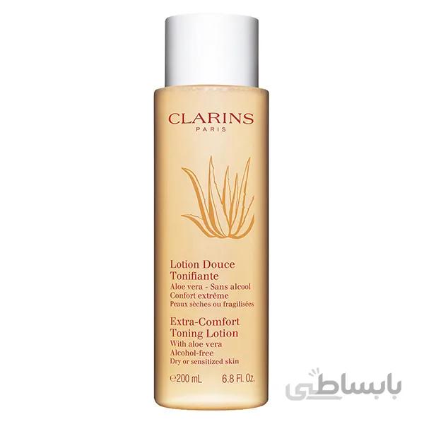 تونر کلارنس اکسترا کامفورت مدل Extra-Comfort | پوست خشک و حساس | 200 میل ا Clarins Extra-Comfort Toning Lotion - For Dry/Sensitive Skin 200ml