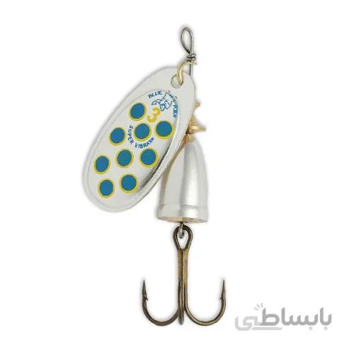 لانسه بلوفاکس پلاک نقره ای خال ابی سایز 2