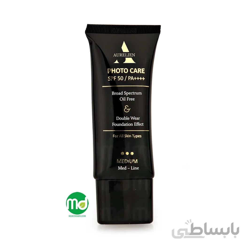 کرم پودر ضد افتاب اورلین مدل Photo Care بژ متوسط 01 SPF 50