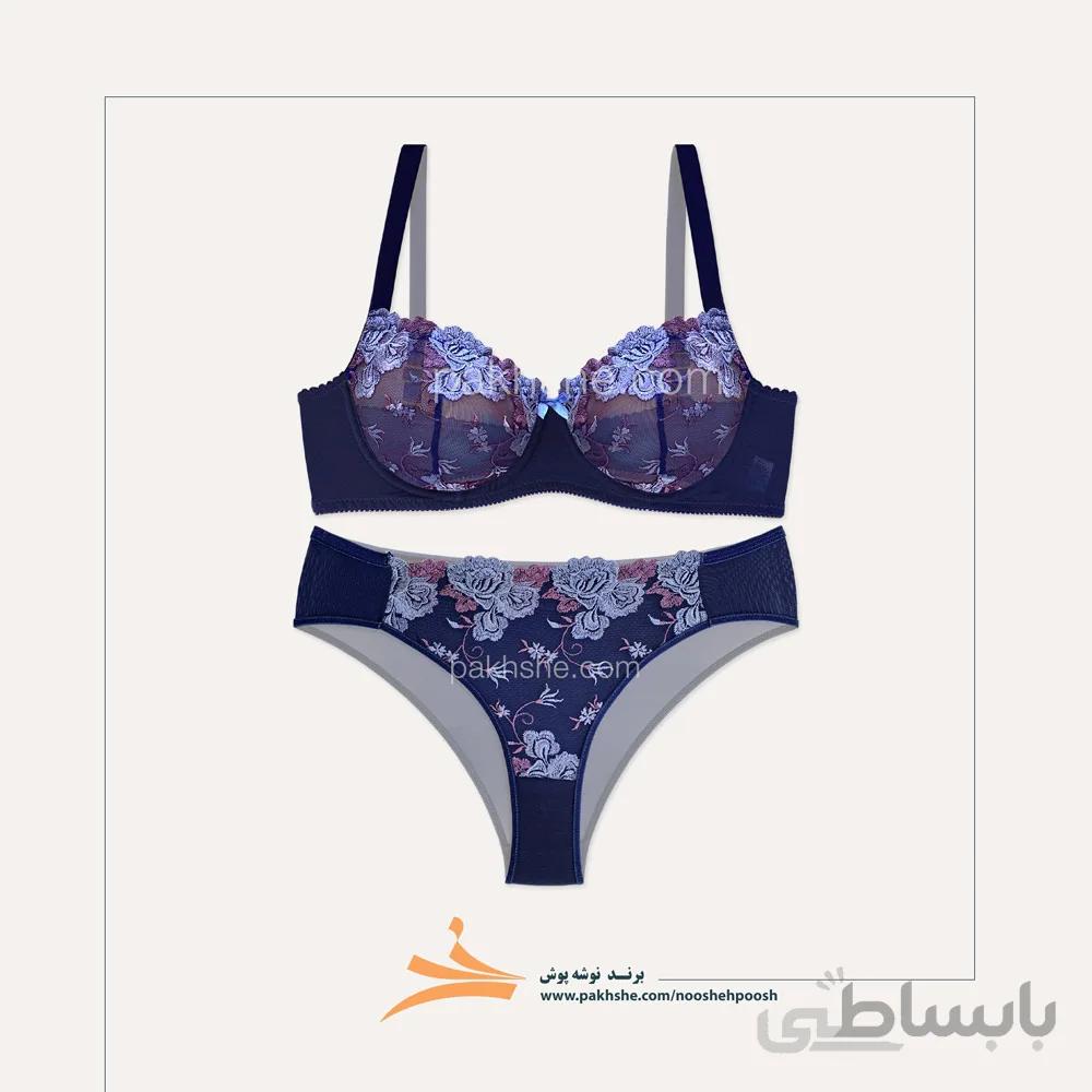 ست تورگاز سرمه ای فنردار برند نوش پوش کد 55067