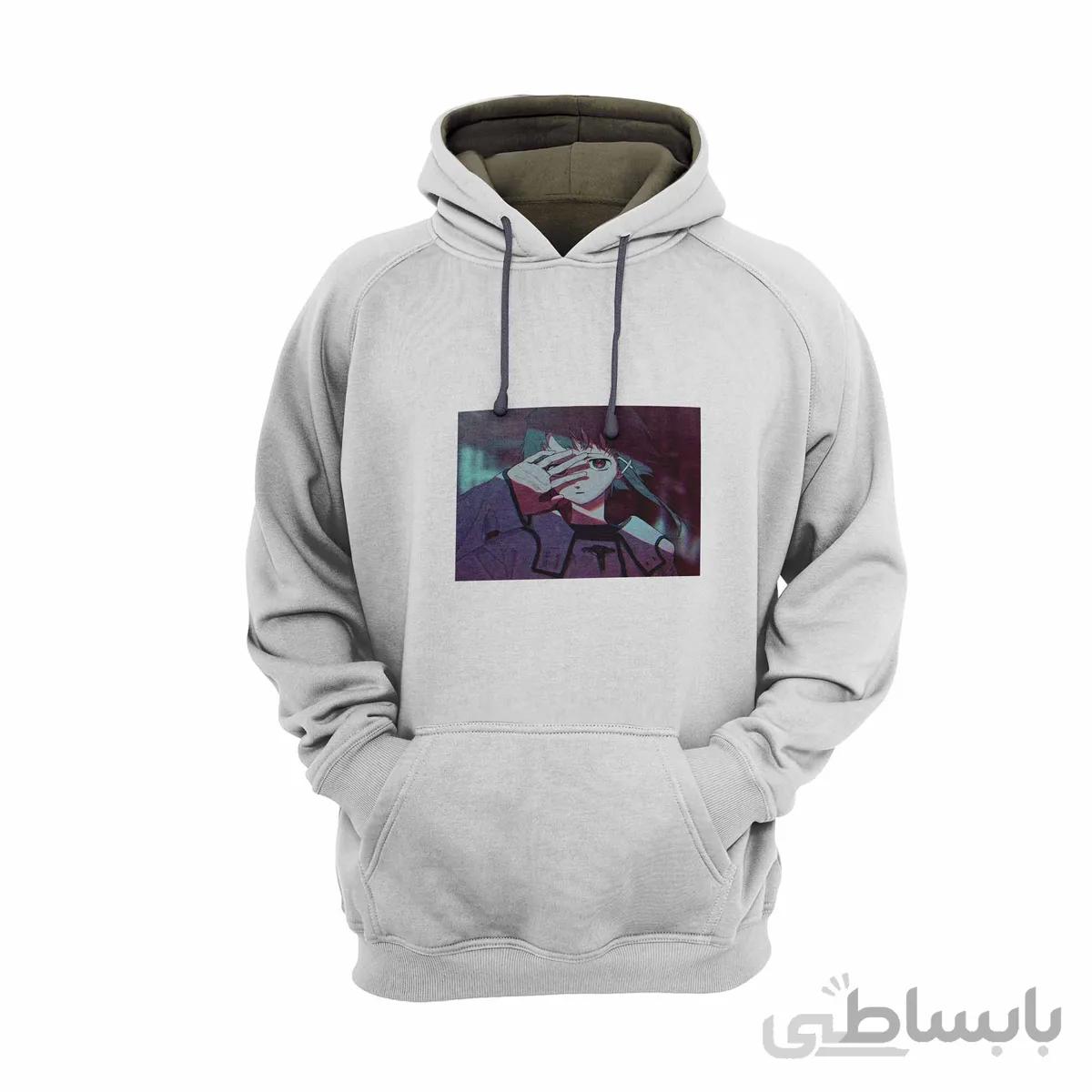 هودی سفید طرح انیمه تجربیات سریالی لین Serial Experiments Lain کد KCT10462 کد 284994