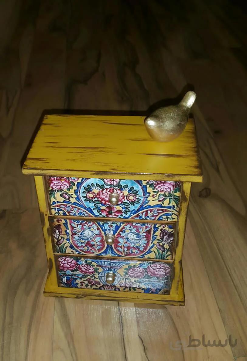 باکس ۳ کشو چوبی (دراور فانتزی) کد ۱۰۱۳۲۷
