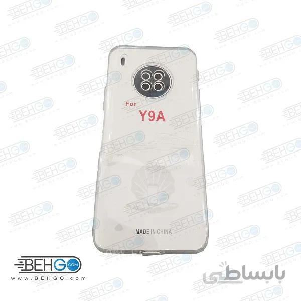 قاب Y9A ژله ای شفاف بی رنگ با محافظ لنز دوربین گوشی هواوی Y9A کاور Clear Cover Camera Protection Case for Huawei Y9A
