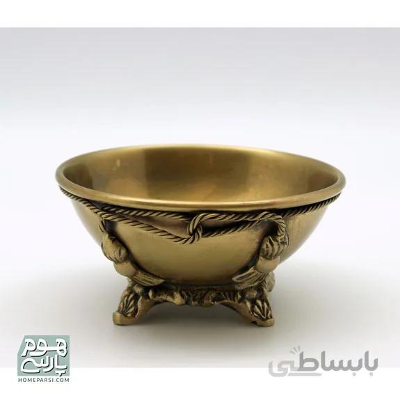 کاسه کوچک 4 پایه طنابی برنجی کد 62151