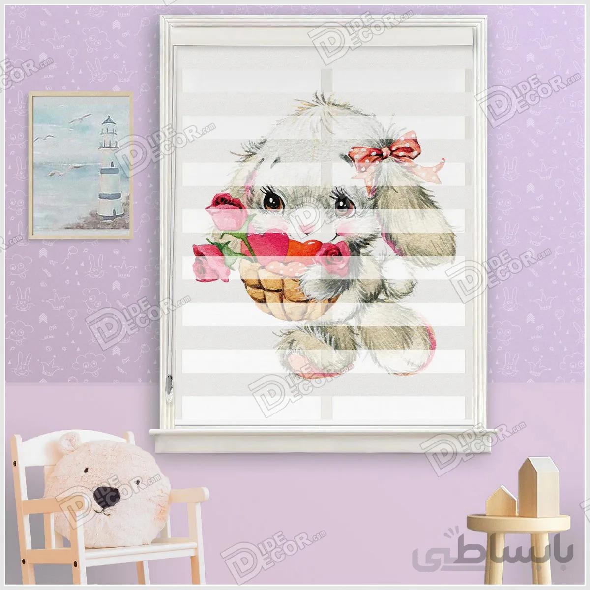 پرده زبرا چاپی کودک کد ZKP-33