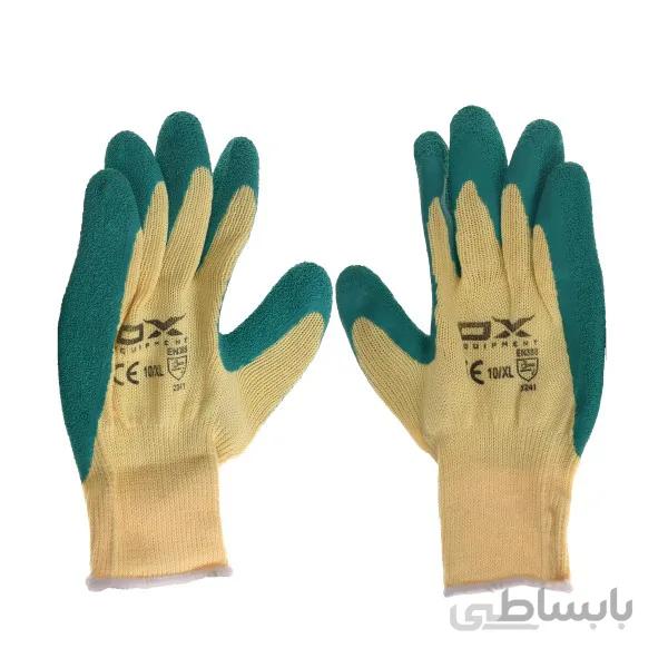 دستکش ایمنی او ایکس مدل 2241 سایز XL رنگ سبز کرم