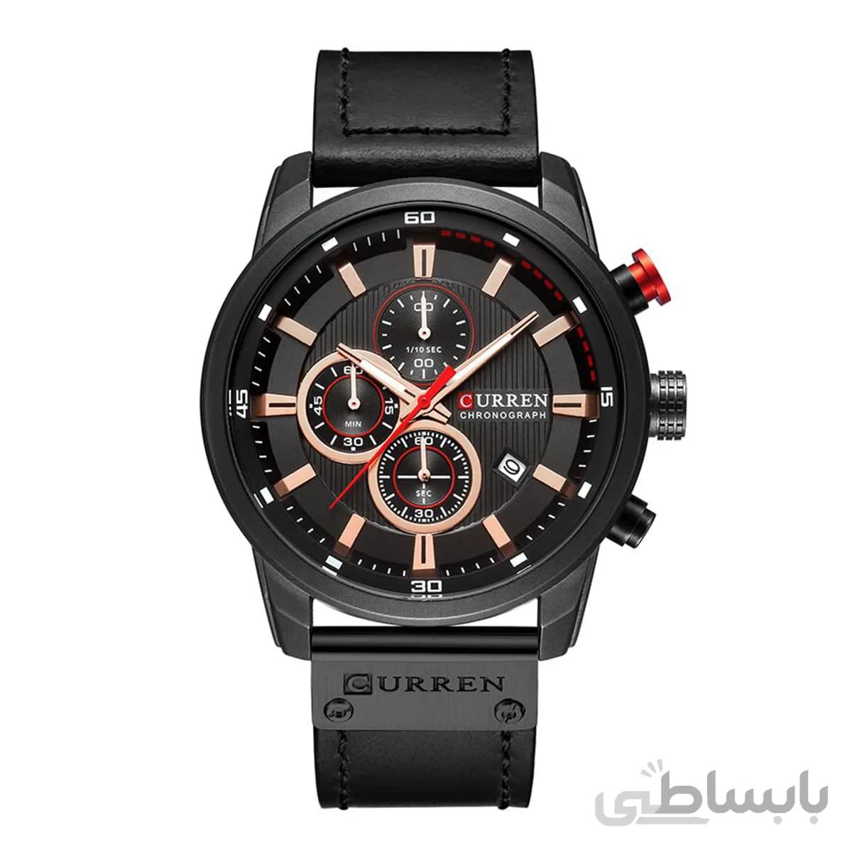 ساعت کارن مردانه مشکی مدل Curren 8291