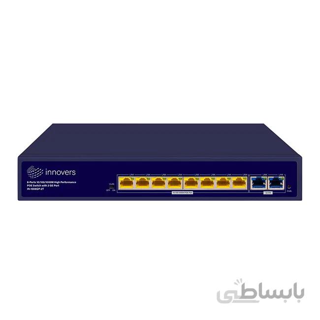 سوییچ 8 پورت PoE گیگابیت اینوورس مدل IN-1008GP-2T