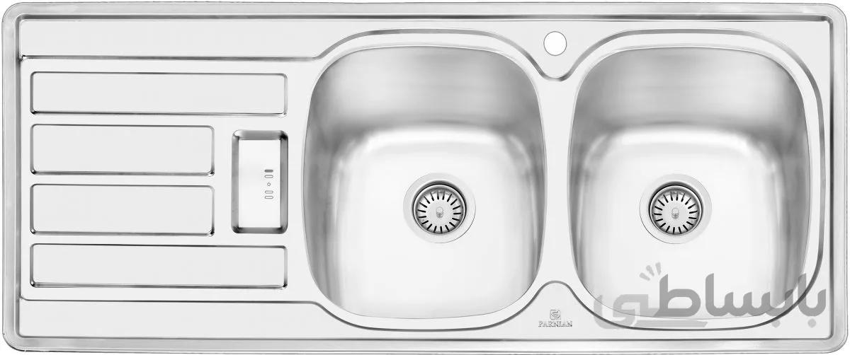 سینک ظرفشویی توکار پرنیان استیل مدل ۱۲۰۱