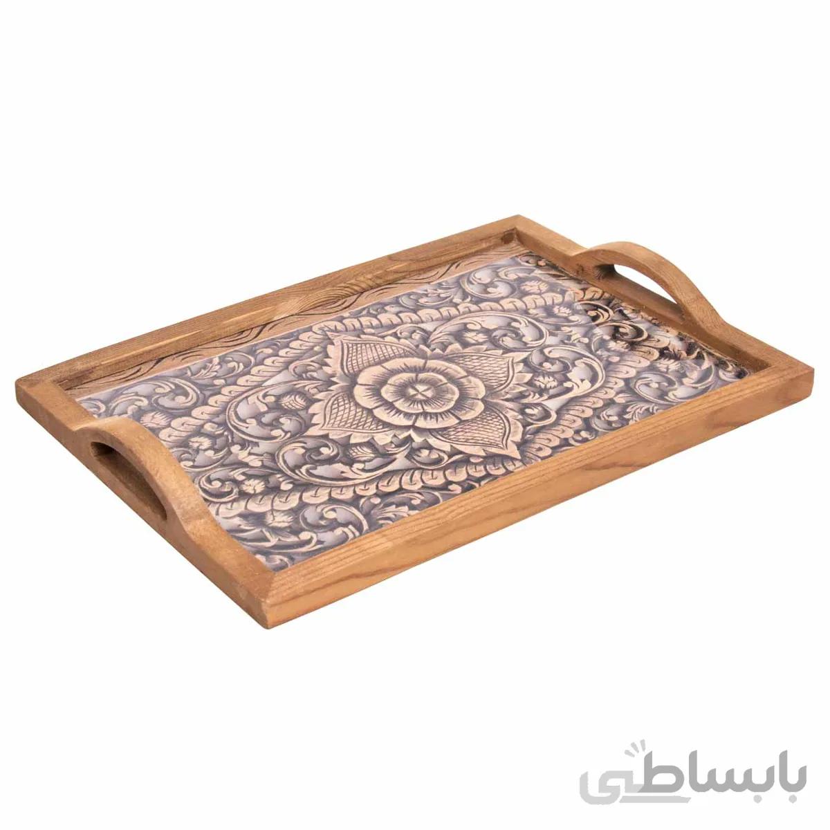 سینی چوبی طرحدار کد 7001