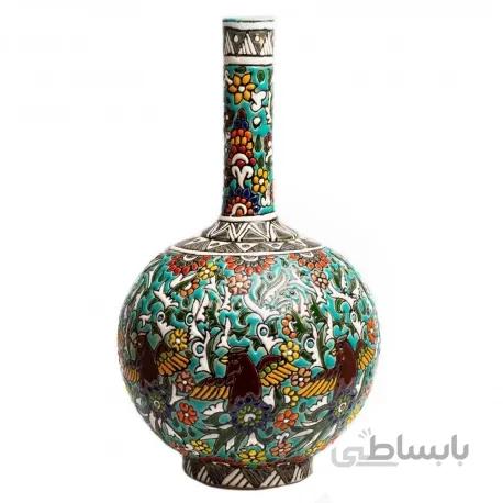 گلدان مینا کاری گرد