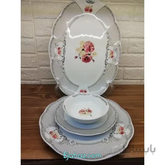 سرویس غذاخوری 12 نفره 88 پارچه چینی مقصود طرح هیراد