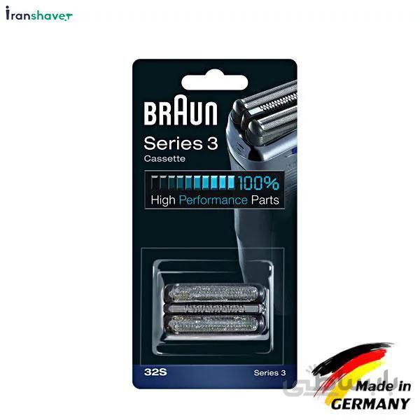 تیغ و توری سری ۳ ریش تراش براون ۳۲s