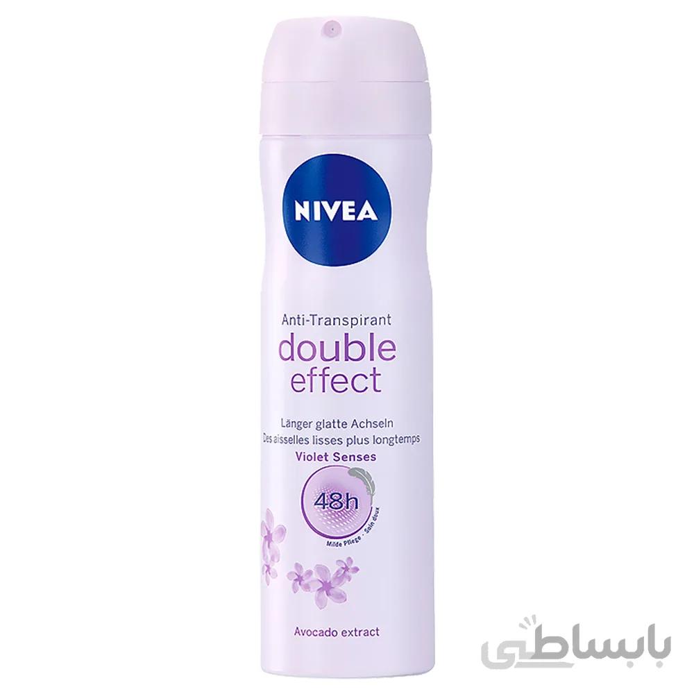 اسپری زنانه دبل افکت پودری حجم 150 میل ا Women Double Effect Spray Deodorant