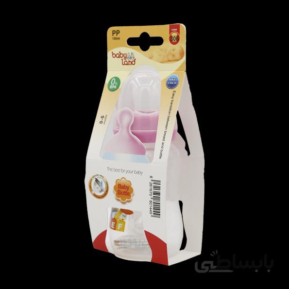 شیرخوری PP کلاسیک ارتودنسی 150ML اویز بی بی لند صورتی