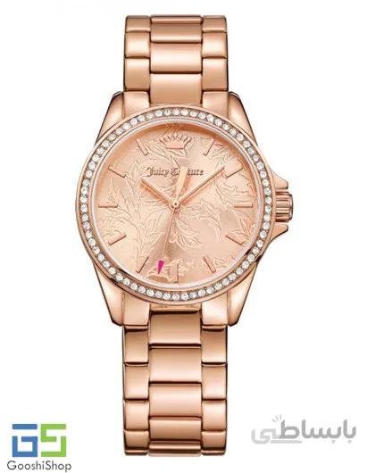 ساعت مچی عقربه ای جوسی کوتور لاوگونا مدل 1901520 ا JUICY COUTURE Laguna RG Etched Floral Dial/RG/ZR LADIES Watch - 1901520