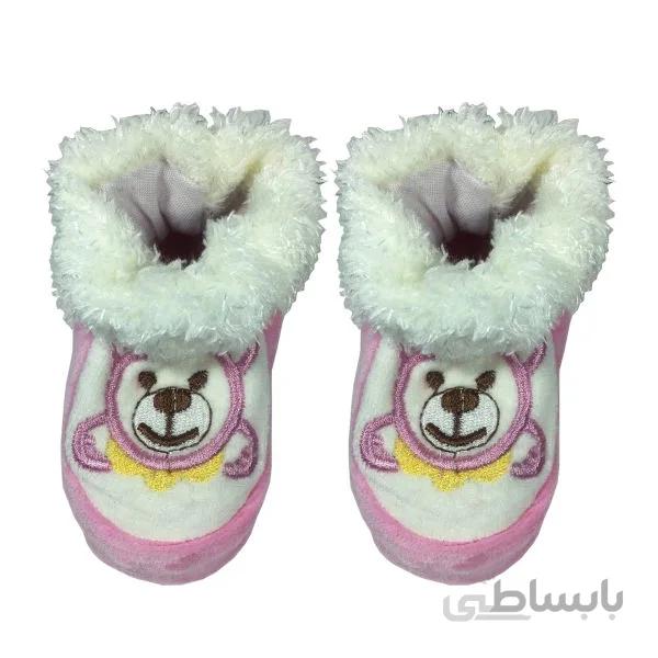 پاپوش نوزادی طرح خرس کد 323
