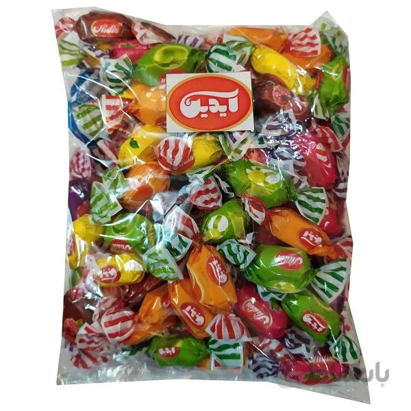 تافی دورنگ مغزدار با طعم میوه آیدین – 500 گرم