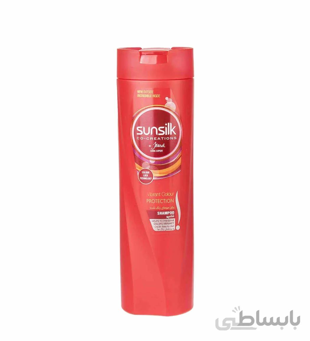 شامپو موی سر سان سیلک مدل Vibrant Color Protection مناسب موهای رنگ شده 350 میل ا Sunsilk Vibrant Color Protection Shampoo 350ml