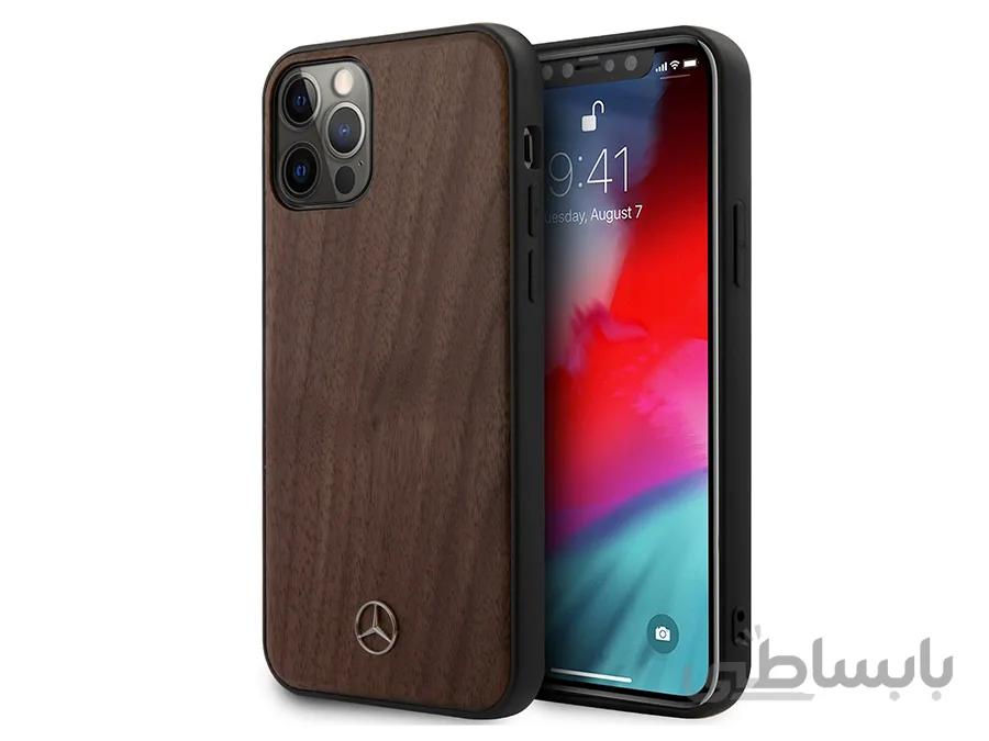 قاب چوبی آیفون 12 و 12 پرو طرح مرسدس بنز CG Mobile iphone 12/12 Pro Mercedes-Benz Wood Case ا CG Mobile iphone 12/12 Pro Mercedes-Benz Wood Case